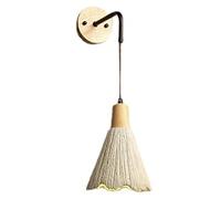 UOPYNE Wabi-sabi Style Wall Sconces, Creative Farmhouse Tapered Wall Lights, Rustic Indoor Cement Wall Lamp with Adjustable Hanging Wire, Wall Lighting for Bedroom Living Room Hallway Corridor