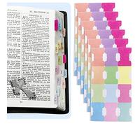 Uoqo 72pcs Sticky Index Tabs for Bible Book Colorful Writable, Double Sided Page Markers Tabs Annotation tabs for Book Notebooks Document Files (12 Colors)