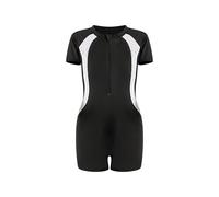 UoQo Swimming Costume for Boys Girls Short Sleeve One-Piece Kids Swimsuit Swimwear for Summer Swim Beach Water Sports (UK, Age, 8 Years, 10 Years, Regular, WBONE)