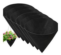 Uoqpty 6PCS Fabric Planter Basket Liner - 12/14/16 Inch Felt Flower Pot Liners, Hanging Cone Shaped Plant Basket Fiber Insert For Garden Wall Hanging Planter Flower Vegetables