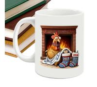 Uoqpty Chicken Mug,Ceramic Cartoon Animal Cup,Rooster Coffee Mugs | for Men Youth Child Friend Mom Lady Kitchen Holiday Farmhouse Bar
