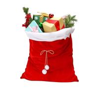 Uoqpty Christmas Santa Sack | 27.6x19.7 Inch Christmas Treat Drawstring Storage Pouch | Festive Snack Storage Bag | for Party Favors Family Gatherings Chocolate Handicrafts Fruits Books Boutiques
