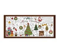 Uoqpty Christmas Themed Posters | Blank Doodle Art Banner | Giant Christmas Coloring Poster | for Kid Boys Girls Children Bedroom Living Room Home Dormitory