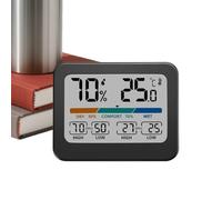Uoqpty Digital Temperature Gauge - High Low Temp Recorder - Colorful Large Display Humidity Reader,for Home Bedroom Nursery Inside Closet Car