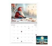 Uoqpty Monthly Wall Calendar | 2026 Gnome Yearly Wall Planner for Home | Decorative Planner for Daily Deadlines Event Tracking Travel Classroom Birthday Meal Planning
