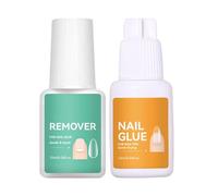Uoqpty Nail Glue Remover - Long-Lasting Quick Removal | False Nail Glue And Remover Kit | for Home Salon Daily Travel Repair Press On Broken Decoration Manicure