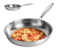 Uoqpty Non Stick Frying Pans | Scratch-Resistant Cookware | Titanium Hammered Frying Skillet | for Kitchen Stove Cooking Pancake Breakfast Fish Steak Egg Meat Vegetable