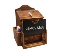 Uoqpty Prayer Request Box - Complaint Box,Wall Mounted Wooden Lockable Mailbox with 2 Slots for Office Church Farm Restaurant Classroom Wedding Message Collection