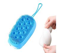 Uoqpty Silicone Shower Scrubber | Shower Brush for Body,Bath Scrubber for Neck Leg Back Arm, Skin Cleansing Brush Double-Side