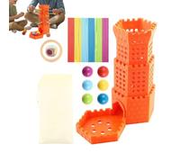Uoqpty Stick Pull Game for Kids - Children Ball Drop Tower Toy - Fine Motor Development Game,for Fine Motor Skills Hand-Eye Coordination Strategic Thinking Home Preschool Kindergarten