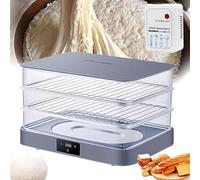UORDBY Bread Proofer Dough Proofing Machine 130W with Temperature Control 20℃-50℃, Automatic Humidity ≥ 85%, Timer 1min-24h, 2 Layer Warming Box 110V