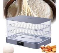 UORDBY Bread Proofer Dough Proofing Machine 130W with Temperature Control 20℃-50℃, Automatic Humidity ≥ 85%, Timer 1min-24h, 2 Layer Warming Box 220V