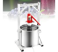 UORDBY Capacity Master Fruit -Apple Cider Wine Manual Press,Stainless Steel Cider Press with Hydraulic for Cider, Grape Wine Making Supplies and Equipment 22L