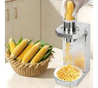 UORDBY Electric Fresh Corn Stripper, Commercial Corn Thresher Machine, 40W Stainless Steel Corn Cob Stripper, 6.5cm Feed Inlet Diameter, for Threshing Fresh and Cooked Corns