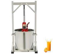 UORDBY Fruit Wine Press,12L/22L Stainless Steel Cider Press,with Hydraulic Jack and Filter Bucket, for Juice Making,for Apple, Wine, Carrot, Orange, Berry, and Vegetable Pressing 12L