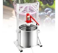 UORDBY Fruit Wine Press,12L/22L Stainless Steel Cider Press,with Hydraulic Jack and Filter Bucket, for Juice Making,for Apple, Wine, Carrot, Orange, Berry, and Vegetable Pressing 22L
