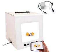 UORDBY Jewelry Shooting Tent Softbox, Dimmable Ollectibles Shooting Tent Softbox, Electric 360° Turntable Jewelry Photo Light Box Kit,Customizable rotation speed and color temperature TB30