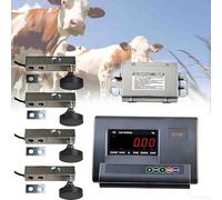 UORDBY Livestock Scale Kit, Load Capacity High Precision Indicator Floor Scale Kit with 4 Load Cells and Connection Box, Animal Scale Kit for Cattle Pigs Sheep Goats 3000kg