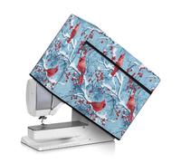 Uorisanigo Cover for Sewing Machine Protective Cover Compatible with Most Standard Sewing Machines Foldable Cover Christmas Decorations Accessories Red Cardinal Bird