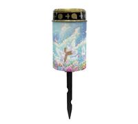 Uorisanigo Cross and Peace Dove Solar Grave Lights - Flameless Solar Powered Light for Prayer - Waterproof - Cemetery Decor Candle Lamp