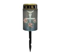 Uorisanigo Cross Dove Solar Cross for Cemetery Grave Outdoor Flameless Solar Powered Light for Prayer Waterproof Christmas Decor Cemetery Solar Lights for Grave Lamp