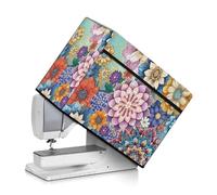 Uorisanigo Dust Cover for Sewing Machine Boho Flower Sewing Machine Cover Protective Dust Cover with Pockets for Most Standard Sewing Machines Cover Decor Accessories