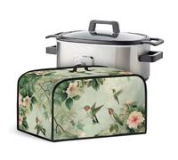 Uorisanigo Hummingbird Green Slow Cooker 6 7 8 qt Kitchen Small Appliance Decor Crock for Pot Dust Cover Oval Fits for Most Oval Slow Cooker Appliance Protective