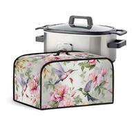 Uorisanigo Slow Cooker Cover Flower Hummingbird 6-8 qt Crock for Pot Cover Dust Cover Dustproof Kitchen Appliance Accessories