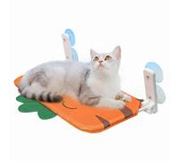 UOSIA Cat Perch for Window Foldable Cat Beds with Cute Pattern Cordless No Drillin Kitten Shelf Large Cats Suction Cup Window Seat Bed Sturdy Cat Window Hammock for Indoor Cats