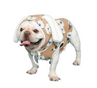 UOSIA Cute French Bulldog Vest And Hat Set Snaps Closure Dog Coat With Floral Pattern Warm Pet Dog Rabbit Ears Sweater Set For Small Medium Dogs French Bulldog
