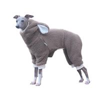 UOSIA Cute Rabbit Rars Greyhounds Pyjamas Solid Colour Greyhounds Turtleneck Hoodie Jumper Warm Fleece Full Body Onesie Apparel Outfits For Whippet-Like Dogs