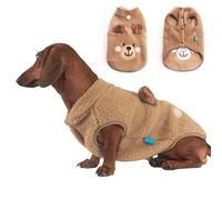 UOSIA Dachshund Coats For Small Dogs Girl Winter Fleece Dog Jacket Vest With D-Ring Male Female Pink Puppy Outfits Soft Yorkie Chihuahua Jumper Clothes For Mini Dachshund