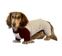 UOSIA Dachshund Onesie Clothes Winter Warm Pullover Four-Legged Dog Coat with Adjustable Drawstring Soft Comfy FullBody Turtleneck Pet Jumpsuit Clothes for Mini Dachshund