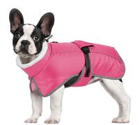 UOSIA Dog Coats for Extra Large Dogs Turtleneck Fleece Dog Jacket Waterproof Winter Warm Dog Coats for Small Medium Dogs Reflective Adjustable Furry Puppy Vest Clothes Pet Outfit