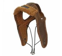 UOSIA Dog Cool Pilot Hat Winter Warm Fleece Pilot Hat With Ear Flaps Fashion PU Leather Beanie For Small Medium Large Dog Pet Creative Cosplay Costume