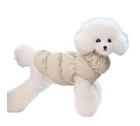 UOSIA Dog Down Winter Coat Cute Puppy Fleece Puffer Vest With D-Rings Warm Pet Snowsuit Puffer Vest With Snap Closure, Cold Weather Coats For Boy Girl Puppy