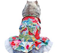 UOSIA Dog Dresses for Large Dogs Flower Bowtie Dog Dresses Cute Puppy Tutu Skirt Female Dog Shirt Dress Luxury Princess Dress Summer Pet Outfits for Small Medium Dogs Cats