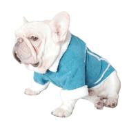 UOSIA Dog Fleece Lined Coat Warm French Bulldog Corduroy Two-Legged Clothes Fashion Lapel Snaps Closure Dog Winter Coat For Small Dogs Boy Girl