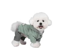 UOSIA Dog Hoodie For Cold Weather Warm 4-Legs Coral Fleece Sweatshirt With Buttons Soft Stretchy Onesie Pajamas For Small Medium Pet Winter Coat