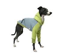 UOSIA Dog Hoodie Whippet Winter Coat With Hood Thick Warm Fleece Dog Sweatshirt For Medium Large Dogs Colour Blocked Greyhound Clothes