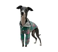 UOSIA Dog Hoodies Greyhound Clothes Dog Plaid Shirts Cotton Dog T Shirts Long Sleeve Pet Outfits for Italian Greyhound Whippet Deerhound Bedlington Terrier