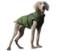 UOSIA Dog Jacket with Harness Small Dog Coat for Winter Warm Fleece Dog Jackets Adjustable Reflective Puppy Vest Windproof Waterproof Dog Cold Weather Outfit for Large Medium Dogs