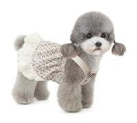 UOSIA Dog Princess Dress for Small Dogs Girl Floral Doggy Skirt Pet Dog Suspender Vest Dress Fashion Cotton Lace Dog Birthday Party Outfits Summer Dog Clothes for Female Dogs