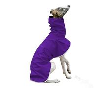 UOSIA Dog Warm Jacket Waterproof Whippet Coat Winter Adjustable Greyhound Clothes Cold Weather Warm Fleece Clothes Italian Greyhound Clothes for Medium Large Dogs（Purple,3XL）