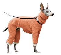 UOSIA Dog Winter Coat Soft Pullover Dog Pajamas Four-Legged Turtleneck Thick Fleece Warm Greyhound Sweaters Windproof Coats For Medium Large Dogs