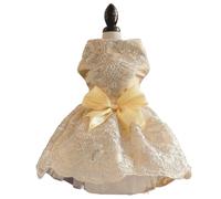 UOSIA Embroidered Dog Wedding Dress Fashion Sweet Dog Princess Dresses With Bowknot Small Puppy Multi-Layer Lace Tutus Dress For Party Birthday