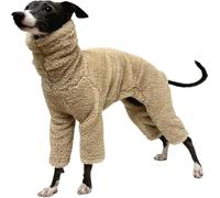 UOSIA Fleece Dog Jumpsuit Full Body Coat with Legs Soft Warm Pajamas Winter Italian Greyhound Clothes for Small Medium Large Dogs