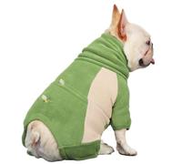 UOSIA Fleece Dog Pajamas French Bulldog Jumpsuit for Small Dogs Girls Boy Winter Dog Clothes Outfits Warm Puppy Pjs 4 Legged Lightweight Pullover Dog Bodysuit Sweatshirt