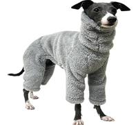 UOSIA Fleece Jumpsuit Full Body Coat With Legs - Soft Warm Pajamas for Winter - Italian Greyhound Clothes for Small Medium Large Dogs