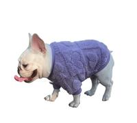 UOSIA Fleece Vest French Bulldog Sweater Heart Shape Warm Dog Pullover With Elastic Cuffs Fashion Solid Color Winter Dog Coat For French Bulldog, Dachshund